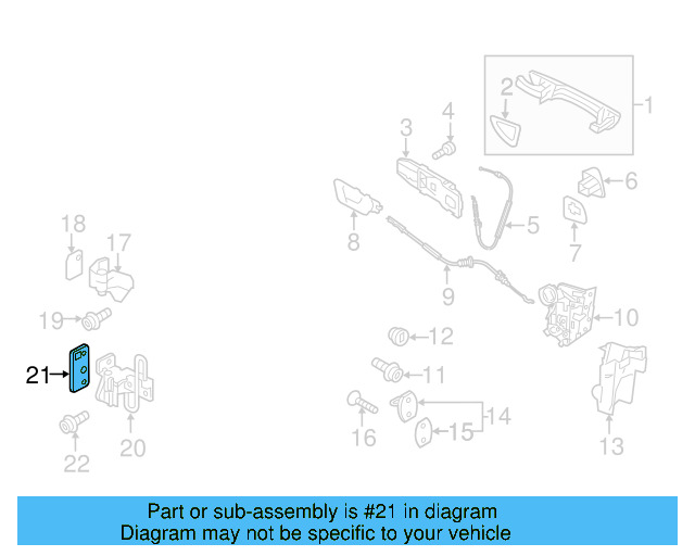 Upper Hinge Backing Plate 1K0-831-282-B