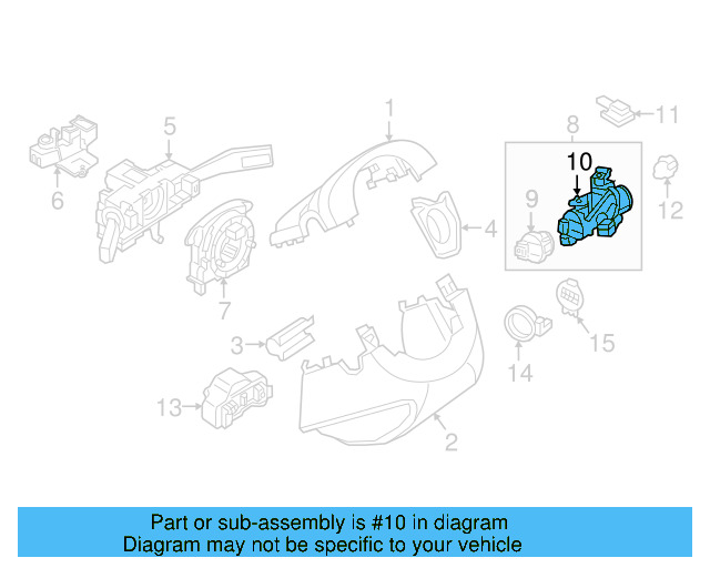 Steering Lock 1K0-905-851-B - View 9