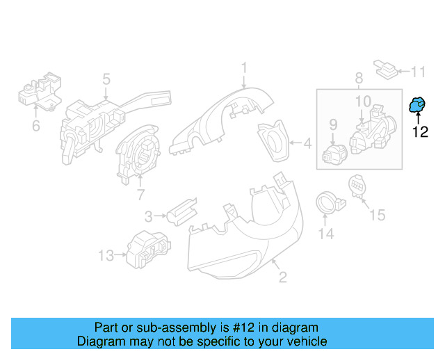 Ignition Lock Cylinder 107-905-855-CF - View 13