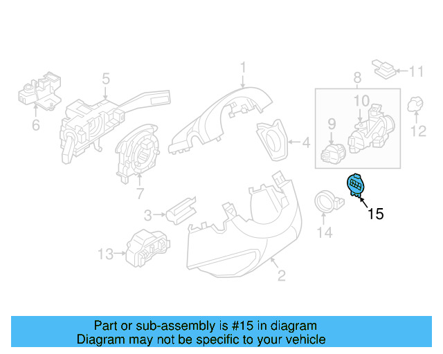 Steering Column Cover Plug 5N0-905-354-A-82V - View 5