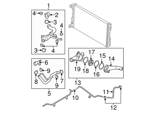 Upper Hose 1C0-122-101-BD - View 2