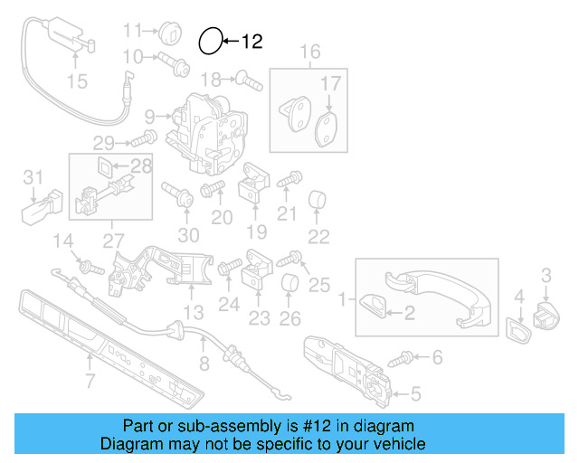 Door Check Bolt WHT-002-109 - View 3
