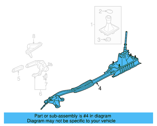 Shifter Assembly 1K0-711-049-CA - View 3