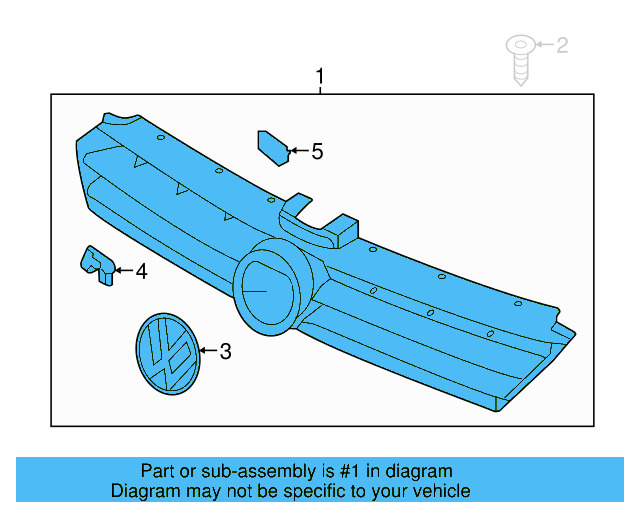 Grille 5G0-853-651-E-ADQ - View 5