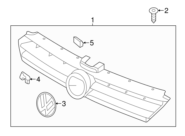 Nameplate Retainer 5G0-853-957-J-041 - View 3