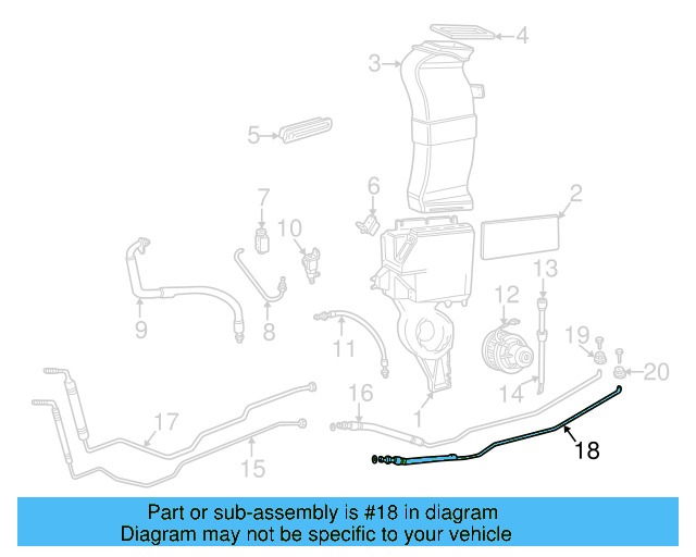 Return Hose 7D1-820-888 - View 2
