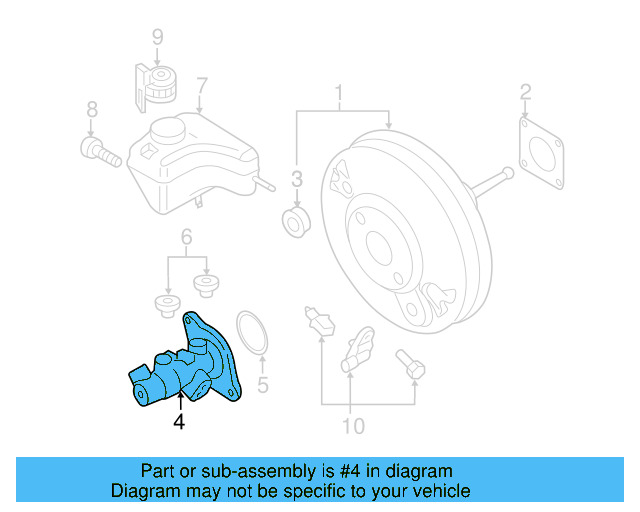 Master Cylinder 1K1-614-019-AF - View 5