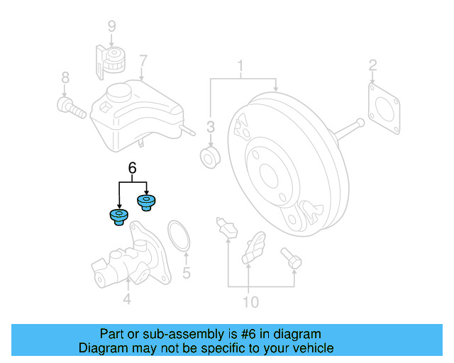 Master Cylinder 1K1-614-019-AF - View 3