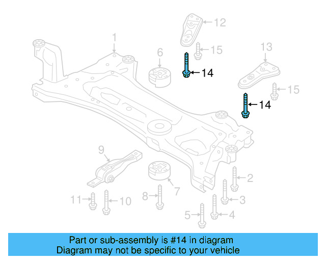 Engine Cradle Mount Bolt N-105-580-02 - View 5