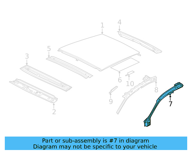 Pillar Reinforced 5WA-804-911-A - View 5