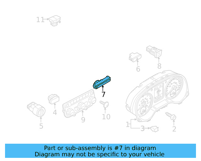 Air Bag Lamp 561-919-234-1QB - View 6