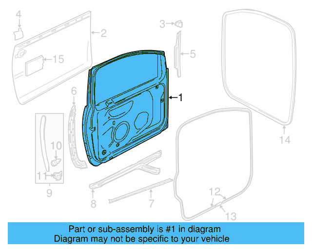 Door Frame Assembly 1K3-831-302-AB - View 6