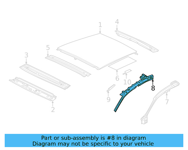 Pillar Reinforced 5WA-804-911-A - View 4