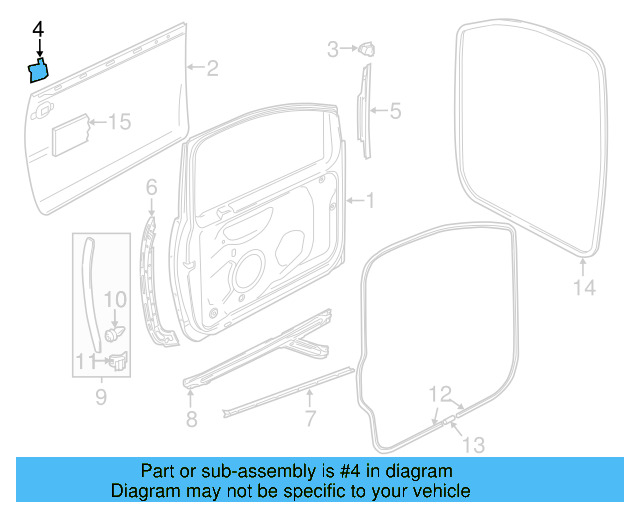 Exterior Panel Pad 1K0-868-760-A - View 8
