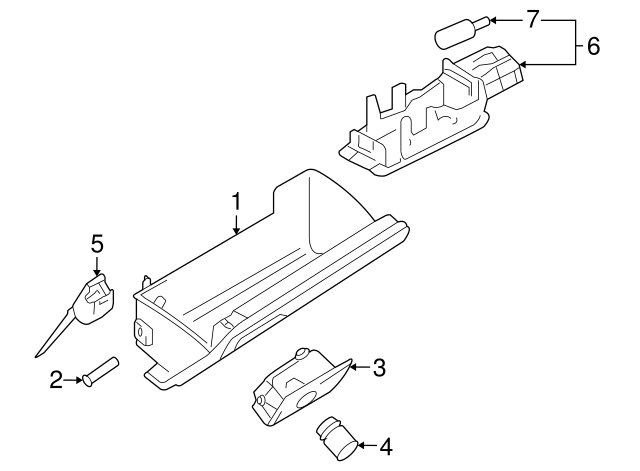 Glove Box Pin 3D0-857-169-A - View 18