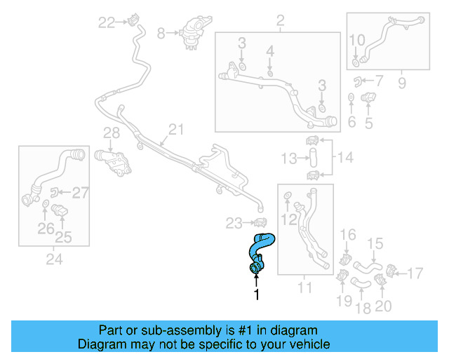 Upper Hose 7P0-122-101-A