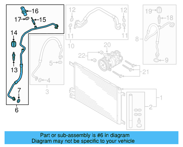 A/C Refrigerant Liquid Hose 5Q0-820-741-C - View 21