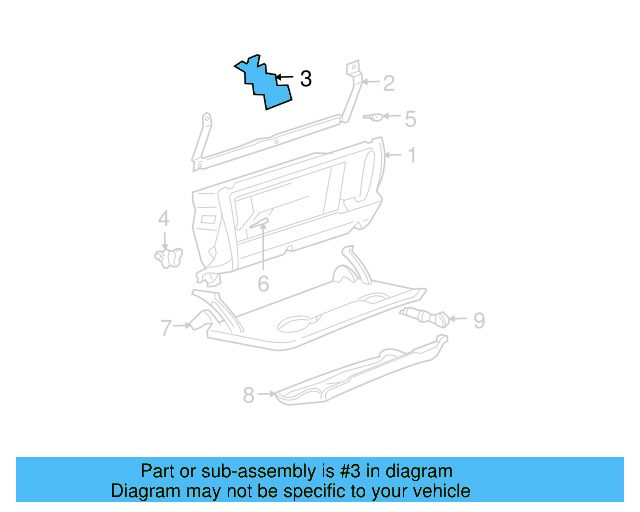 Glove Box Frame Support 3B1-880-687 - View 17