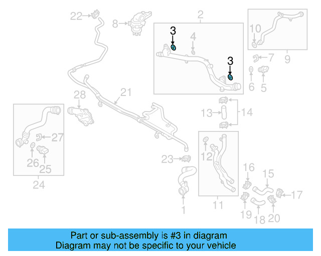 Water Pipe Seal 06E-121-119-K