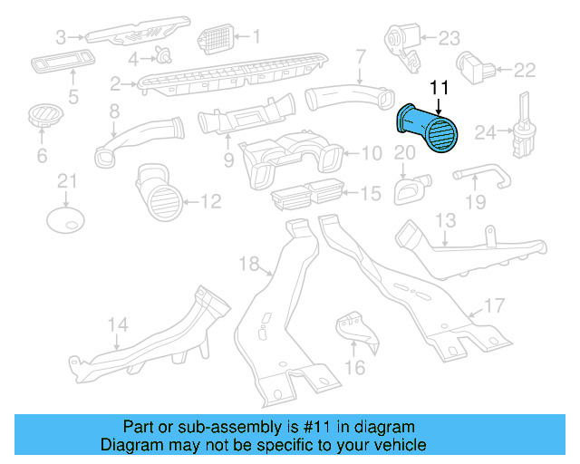 Air Outlet 5C5-819-704-E-B3X - View 3