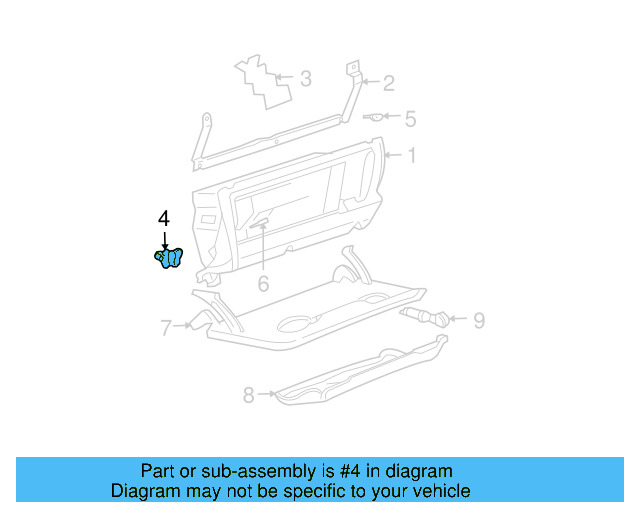 Glove Box Stop 3B2-858-309-A - View 9