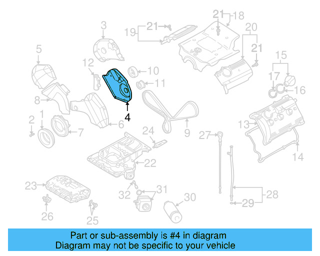 Inner Timing Cover 078-109-098-C - View 3