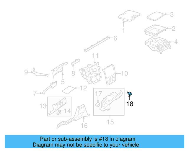 Glove Box Frame Bumper 3C0-857-145 - View 44