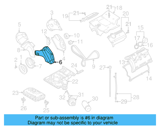Outer Timing Cover 078-109-107-H - View 3