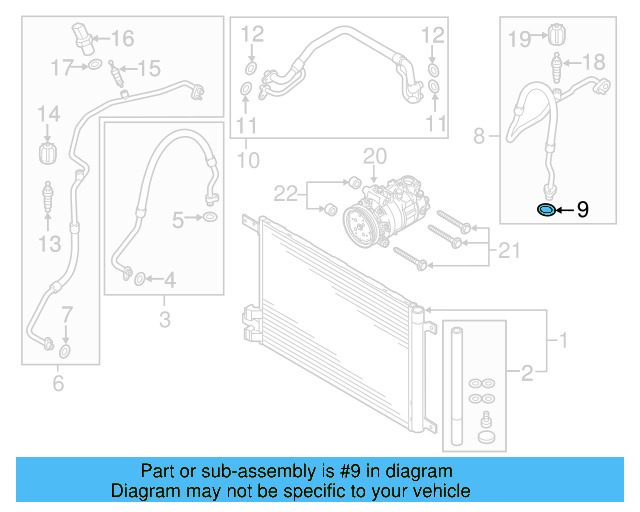 A/C Refrigerant Line O 4E0-260-749-A - View 16