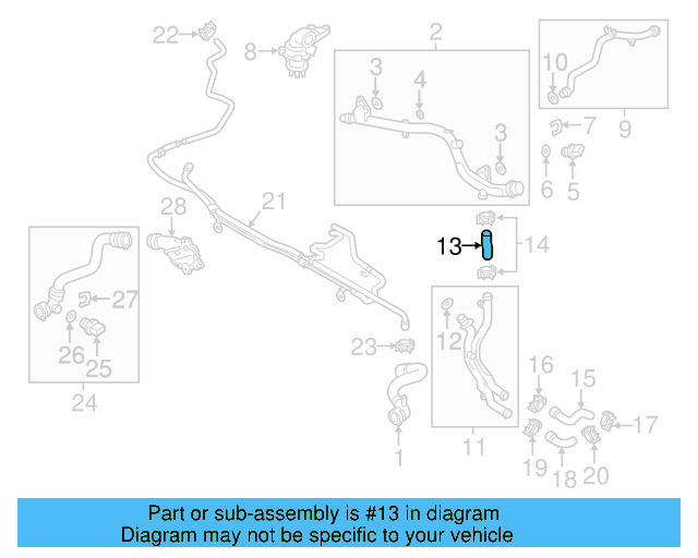 Hose 06E-121-058-F - View 3