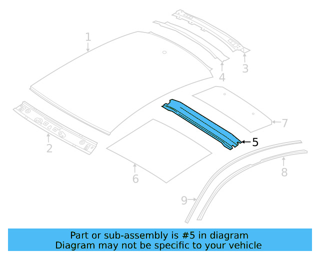 Roof Reinforced 3G8-817-119-A - View 3