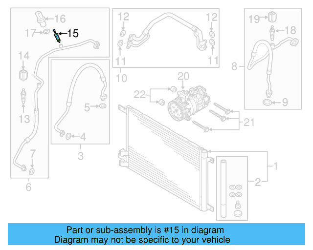 A/C Service Valve Core 8E0-820-855 - View 79