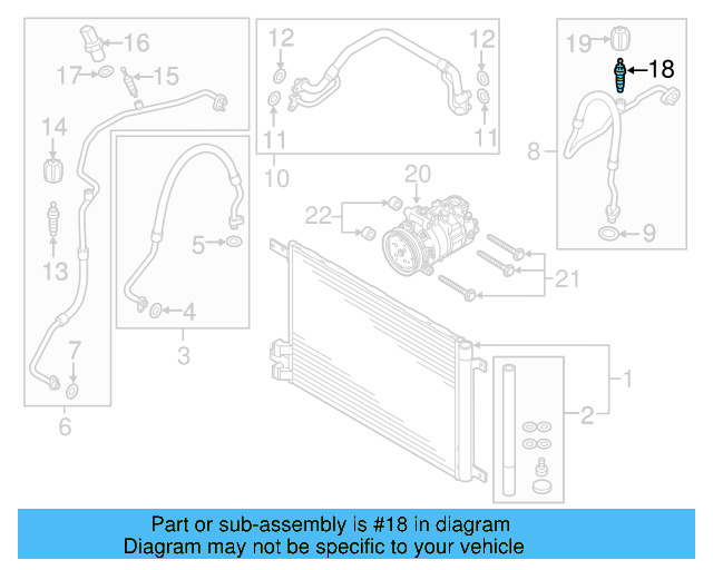A/C Service Valve Core 8E0-820-855 - View 86