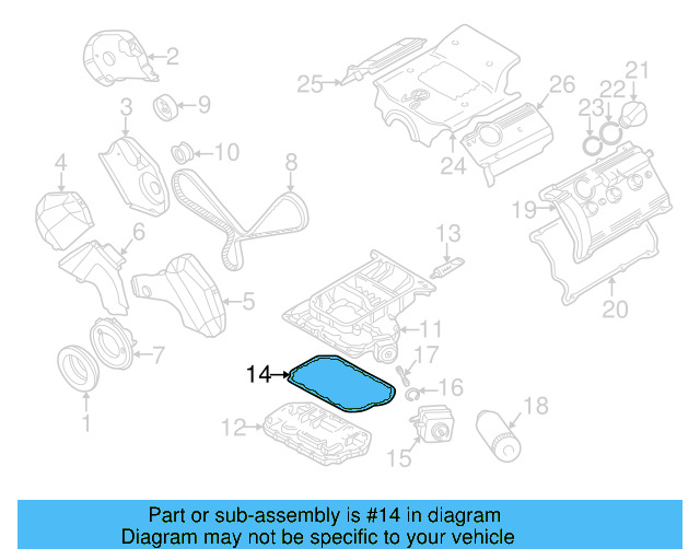 Oil Pan Gasket 078-103-610-E