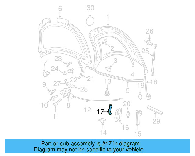 Release Handle Side Bracket 1Y0-823-573 - View 6