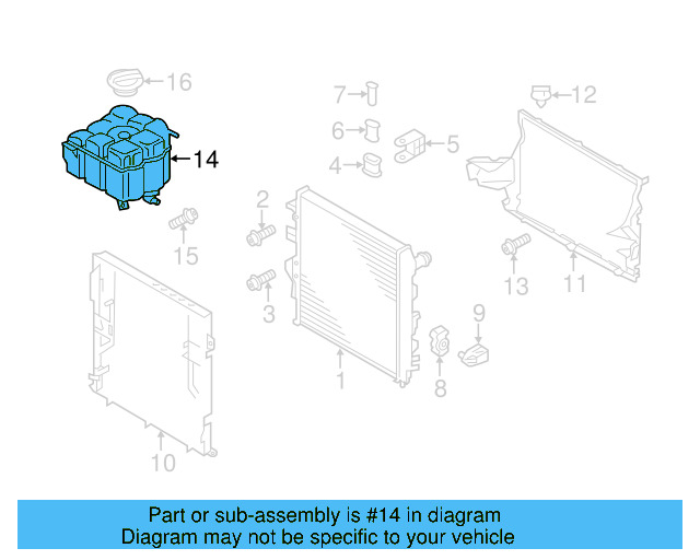 Expansion Tank 7P0-121-407-B - View 3