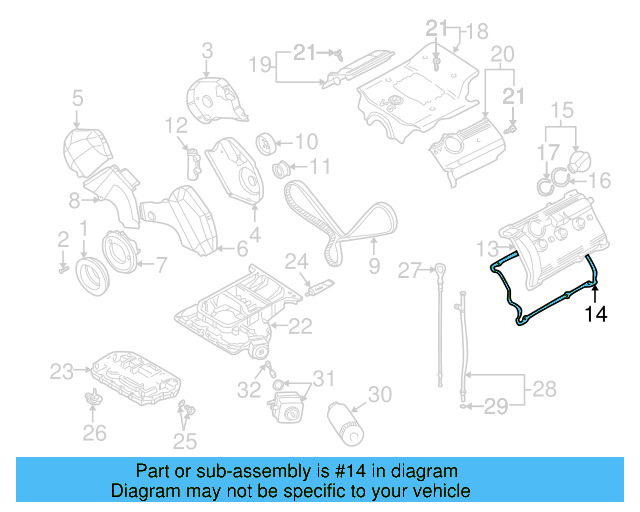 Valve Cover Gasket Set 078-198-025 - View 12