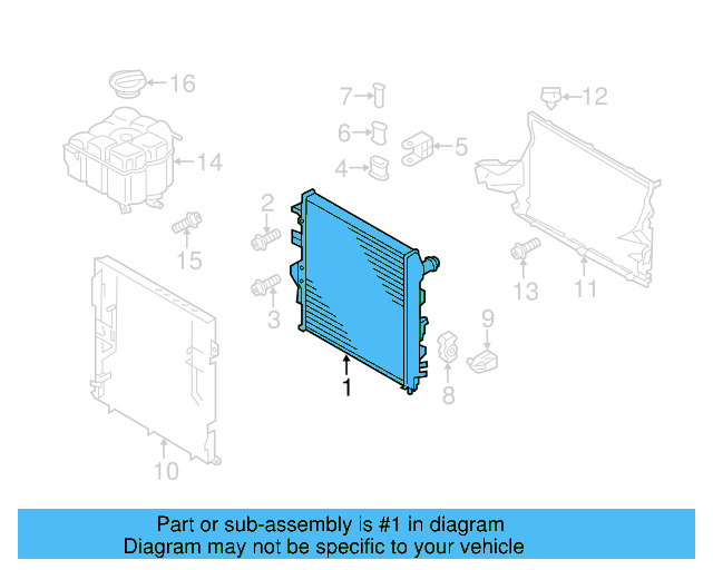 Radiator 7P0-121-253-A - View 8