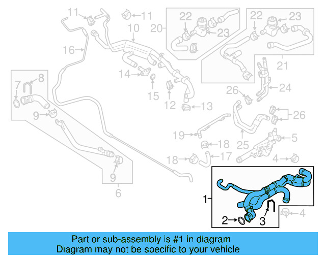 Upper Hose 7P6-122-101-M - View 5
