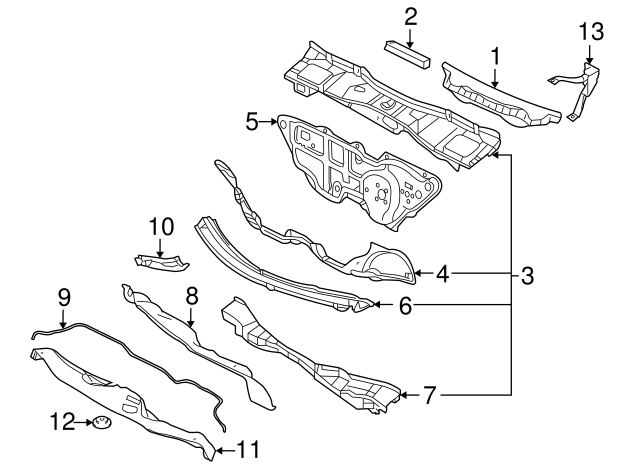 Cowl Panel 1C0-803-147-K - View 4
