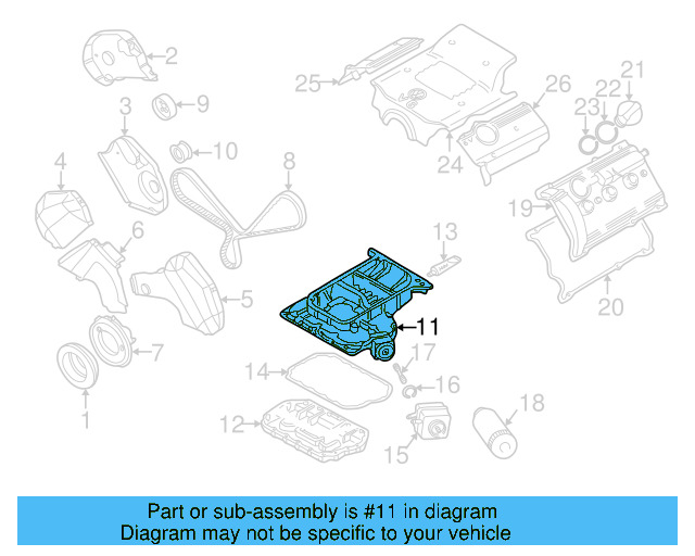 Engine Oil Pan 78103603M - View 2