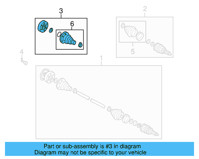 Inner Joint Assembly JZW-498-350-GX
