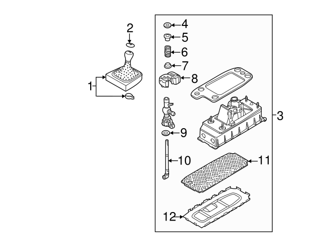Lever Assembly Lower Bushing 1K0-711-067-C - View 29
