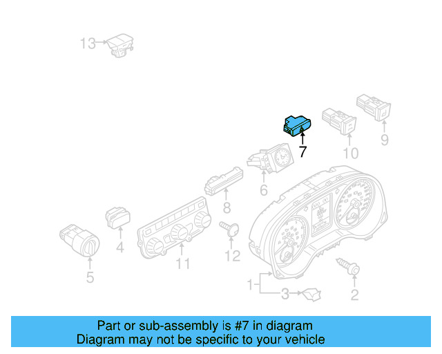 Hazard Switch 561-953-509-B-FBY - View 2