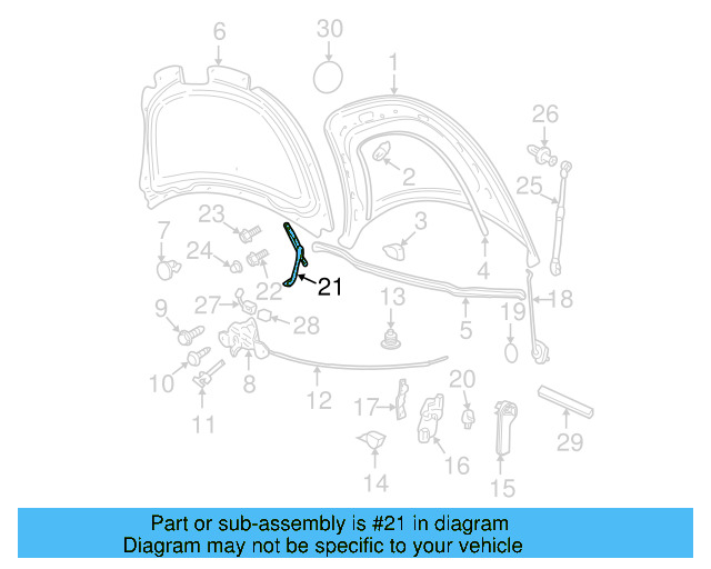 Hinge 1C0-823-302-H - View 4
