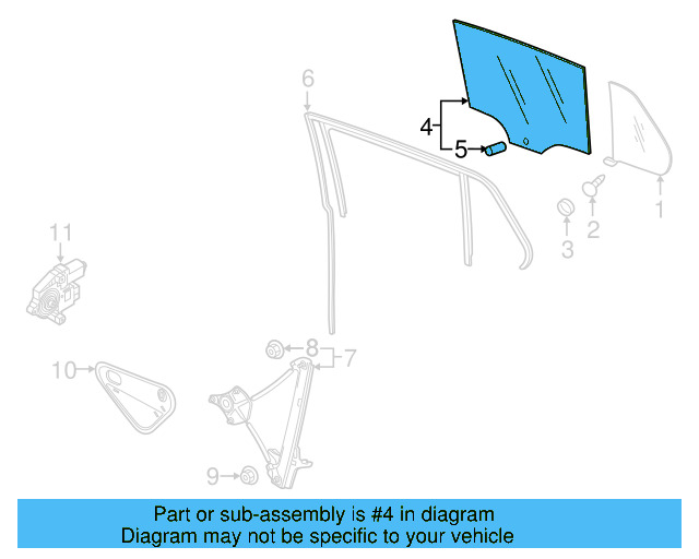 Movable Glass 5G6-845-026 - View 2