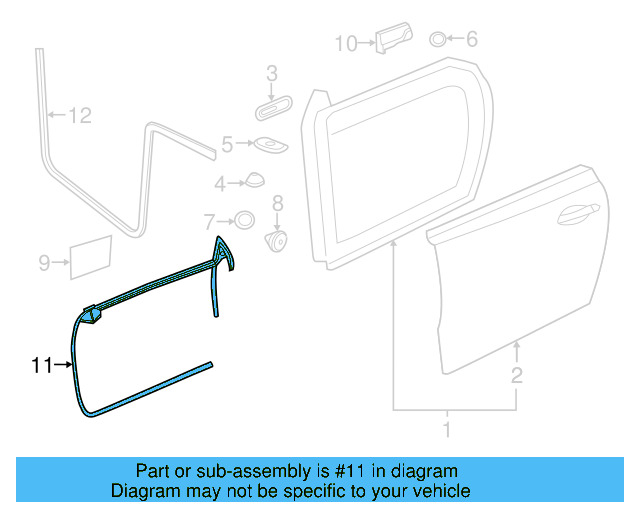 Door Weather 5C5-837-479-G-5AP - View 7