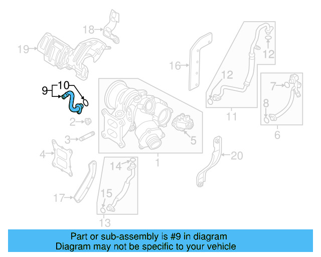 Water Inlet Pipe 06K-121-497-BD - View 6