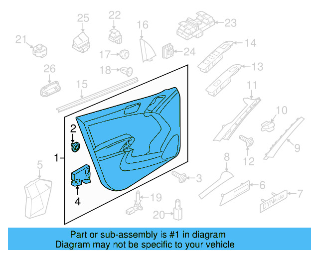 Door Trim Panel 5N0-867-012-B-XNA