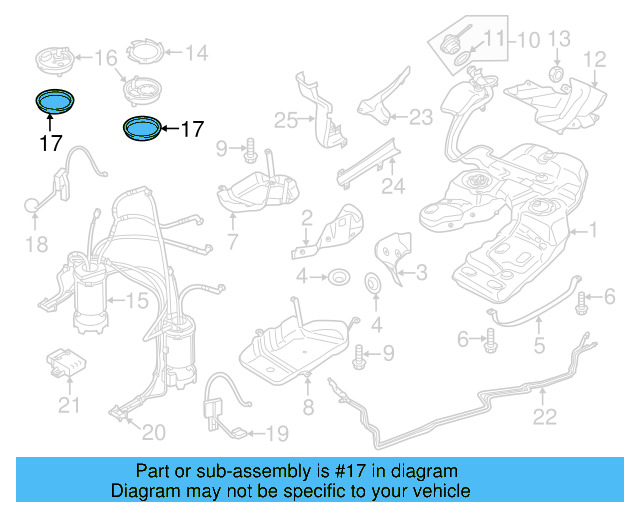 Fuel Pump Assembly Seal 1J0-919-133-B - View 81